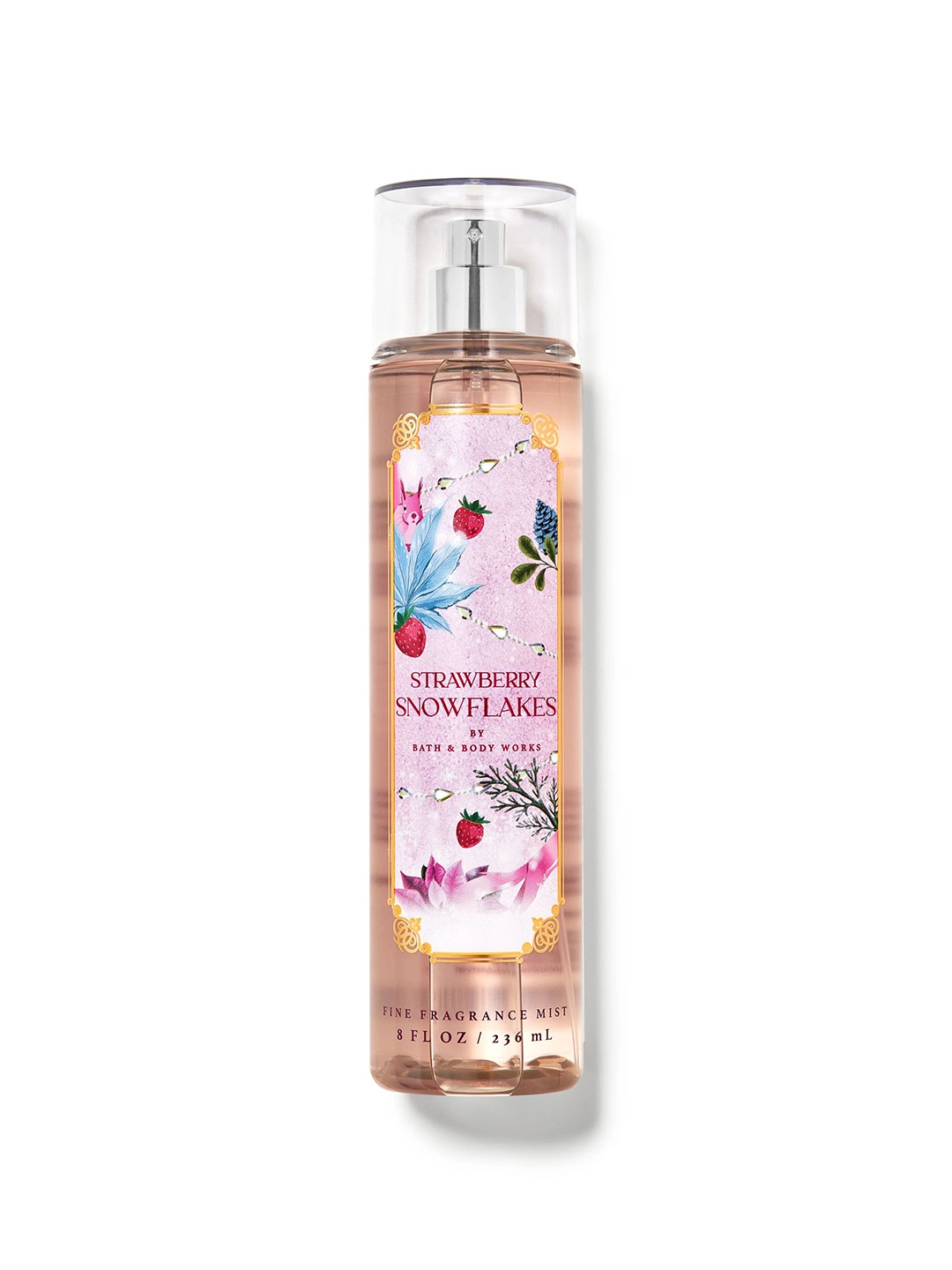 

Bath & Body Works Strawberry Snowflakes Long Lasting Fine Fragrance Mist - 236ml, Transparent