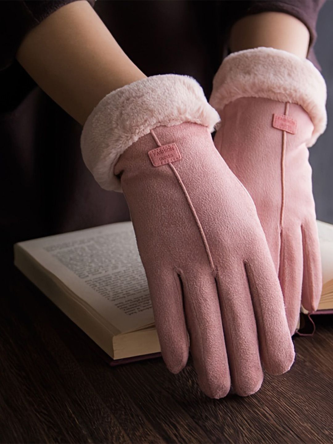 

Bold N Elegant Women Solid Winter Gloves, Pink