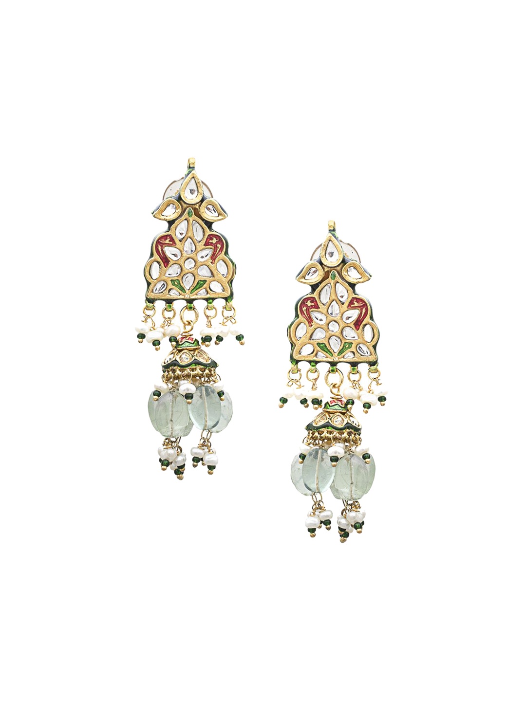 

Vivinia by Vidhi Contemporary Jhumkas Earrings, Gold
