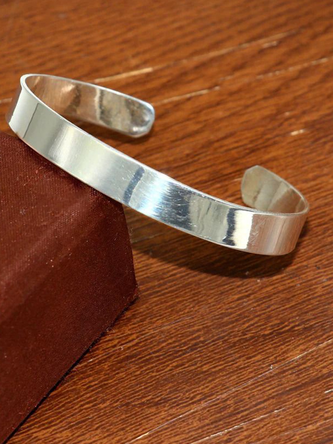 

Fashion Frill Men Stainless Steel Cuff Bracelet, Silver