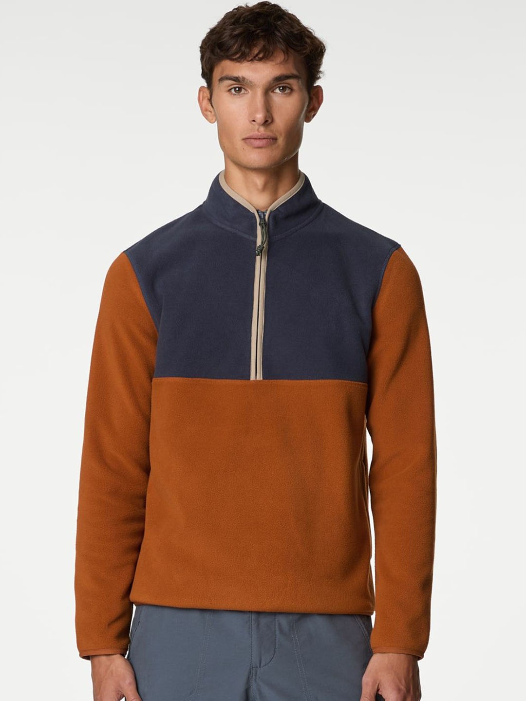 

Marks & Spencer Men Floral Crop Tailored Jacket Embroidered, Blue