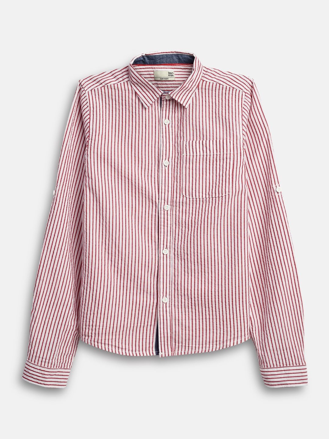 

BONKIDS Boys Bengal Stripes Opaque Striped Casual Shirt, Multi