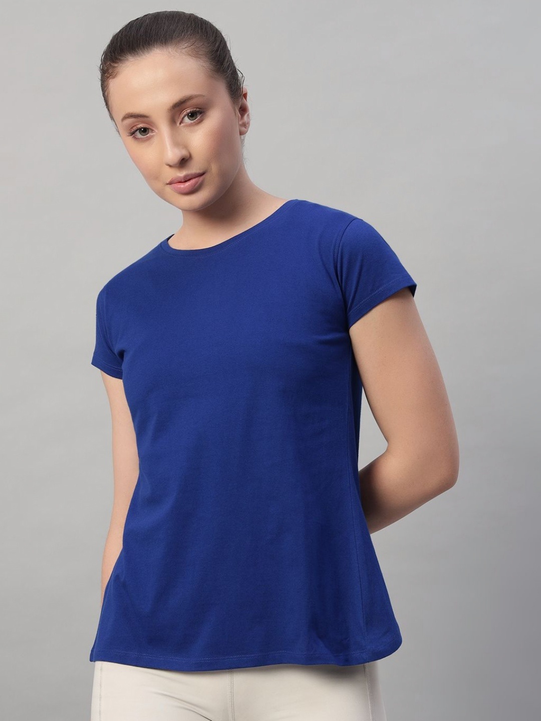 

Ap'pulse Women Back Open Sports Tshirt, Blue