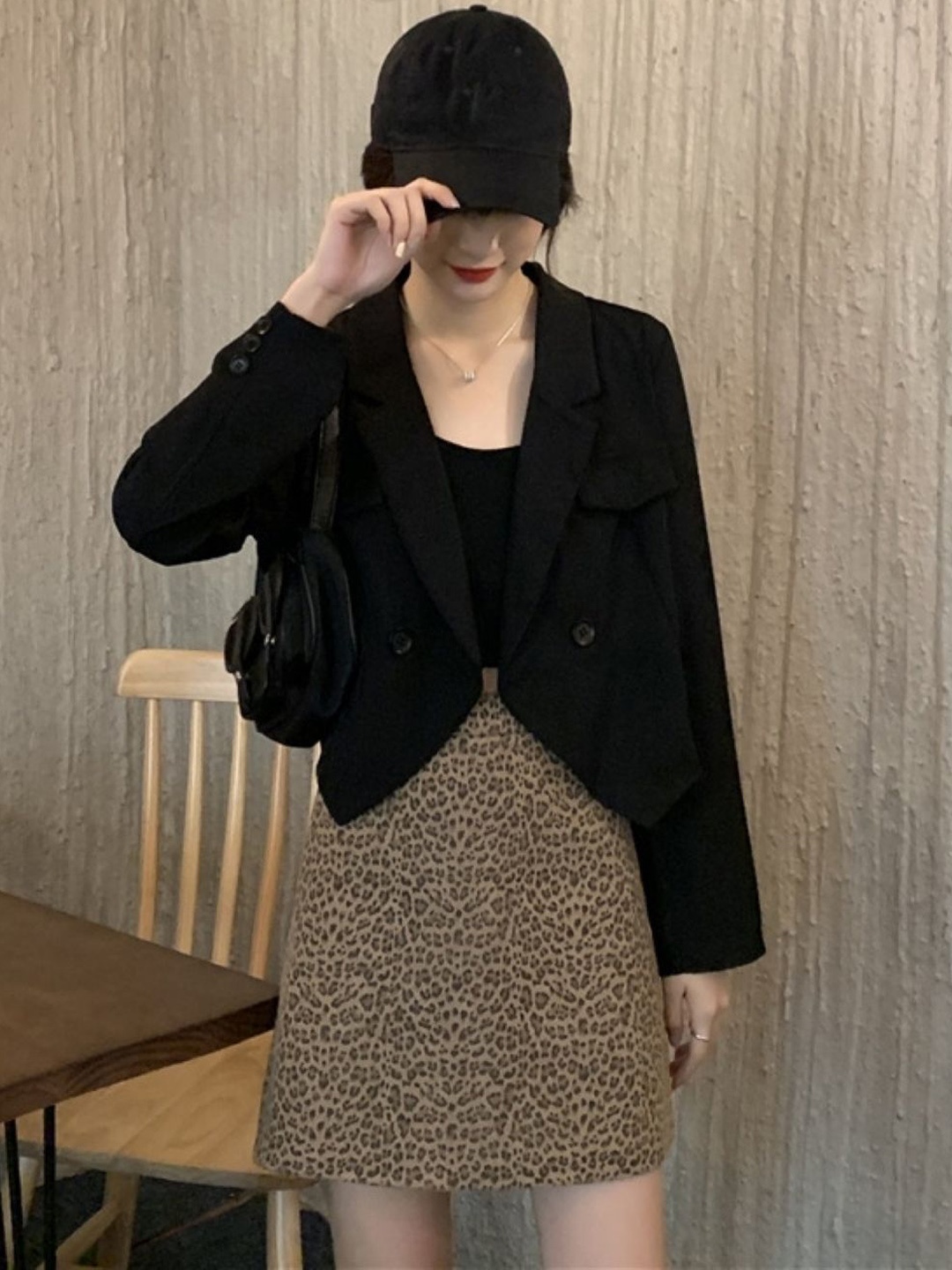 

HERE&NOW Women Open Front Jacket, Black
