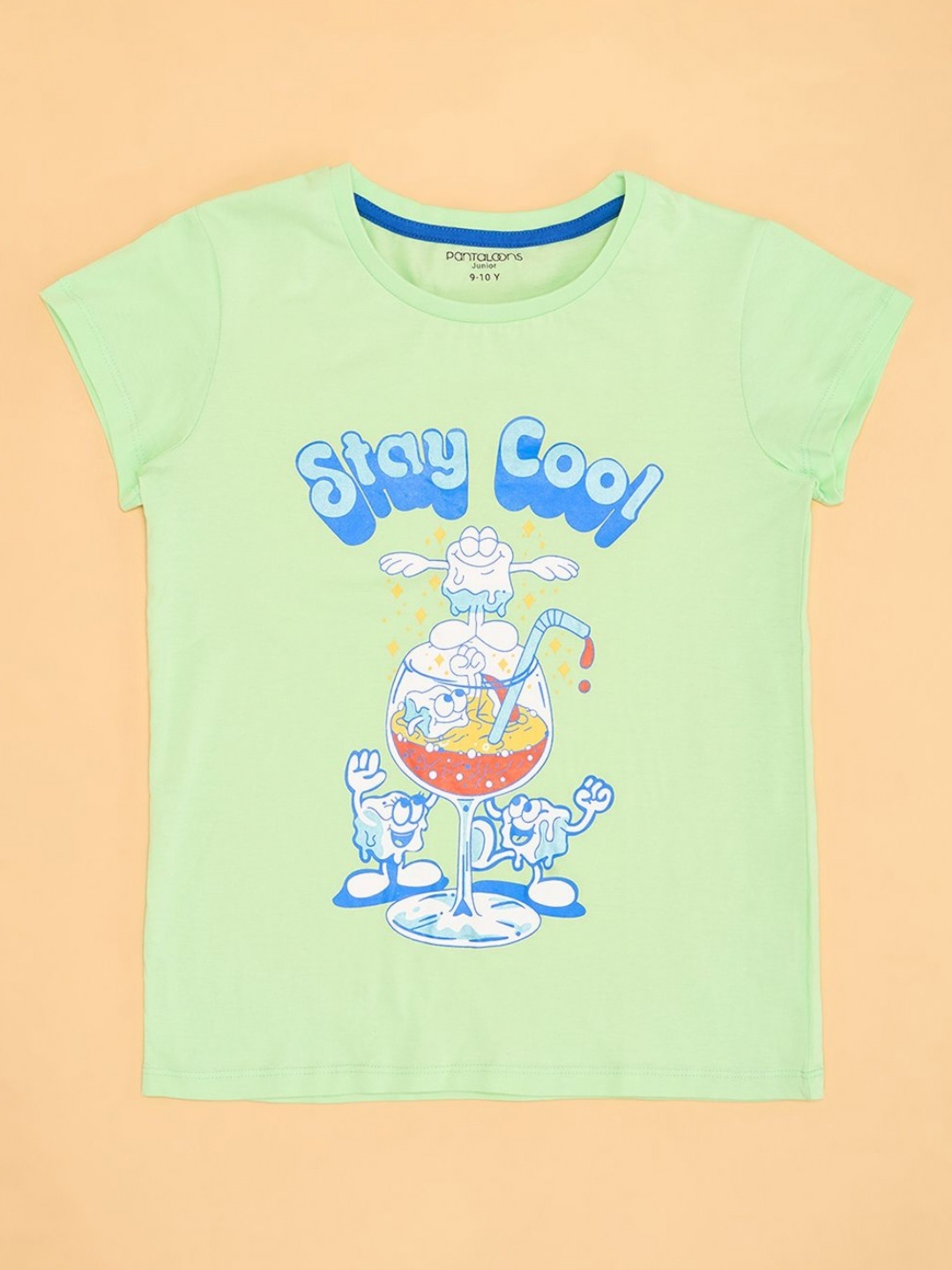 

Pantaloons Junior Girls Applique T-shirt, Green