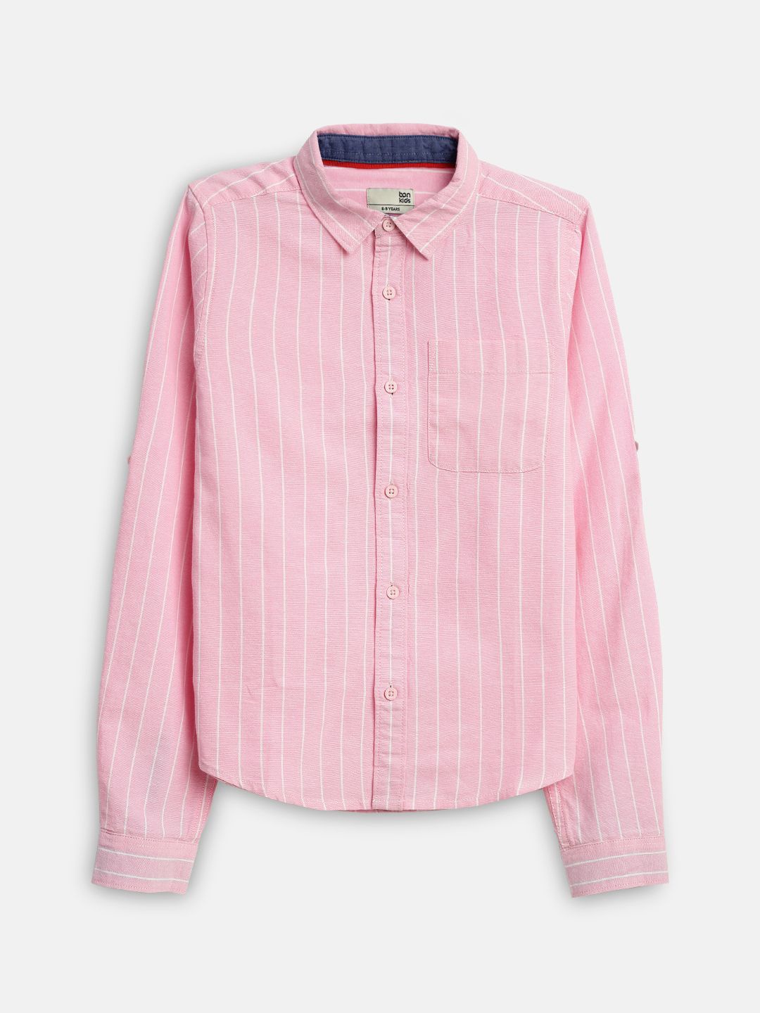 

BONKIDS Boys Opaque Striped Casual Shirt, Multi