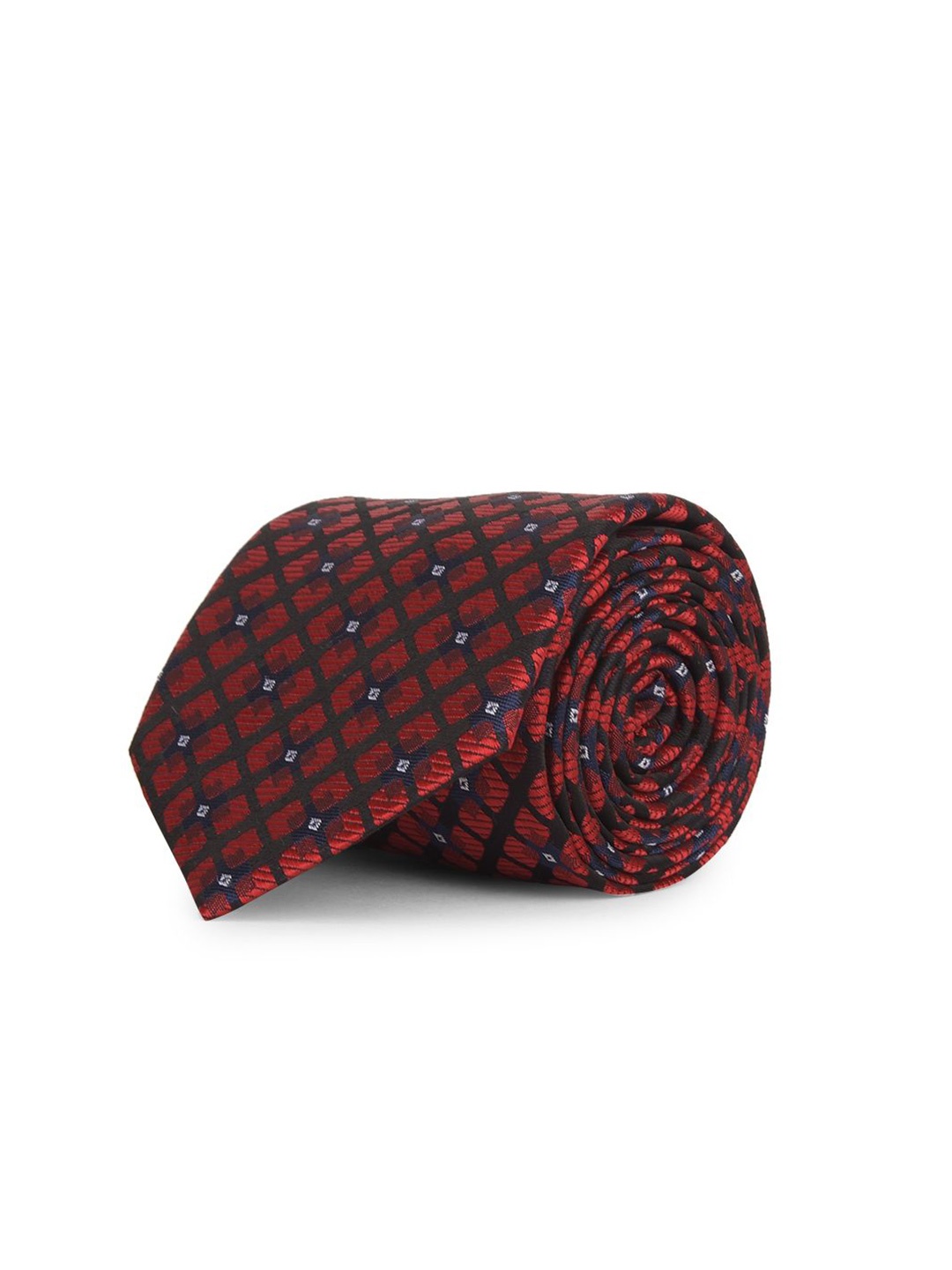 

Cazzano Men Geometric Printed Broad Tie, Red