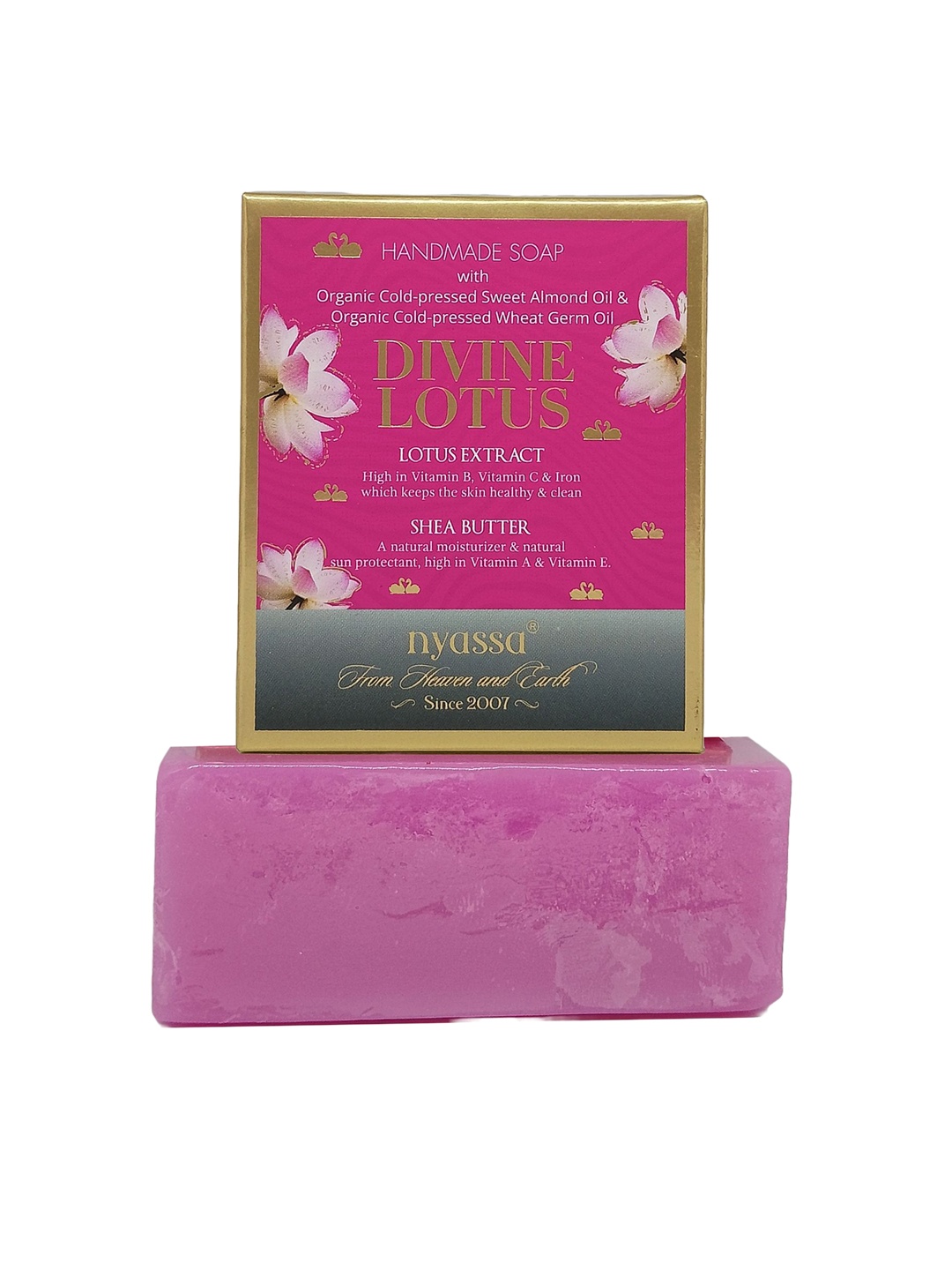 

Nyassa Divine Lotus Soap With Shea Butter & Almond Oil -150 g, Pink