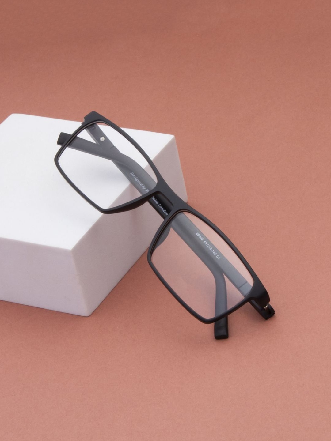 

Ted Smith Unisex Full Rim Rectangle Frames, Black