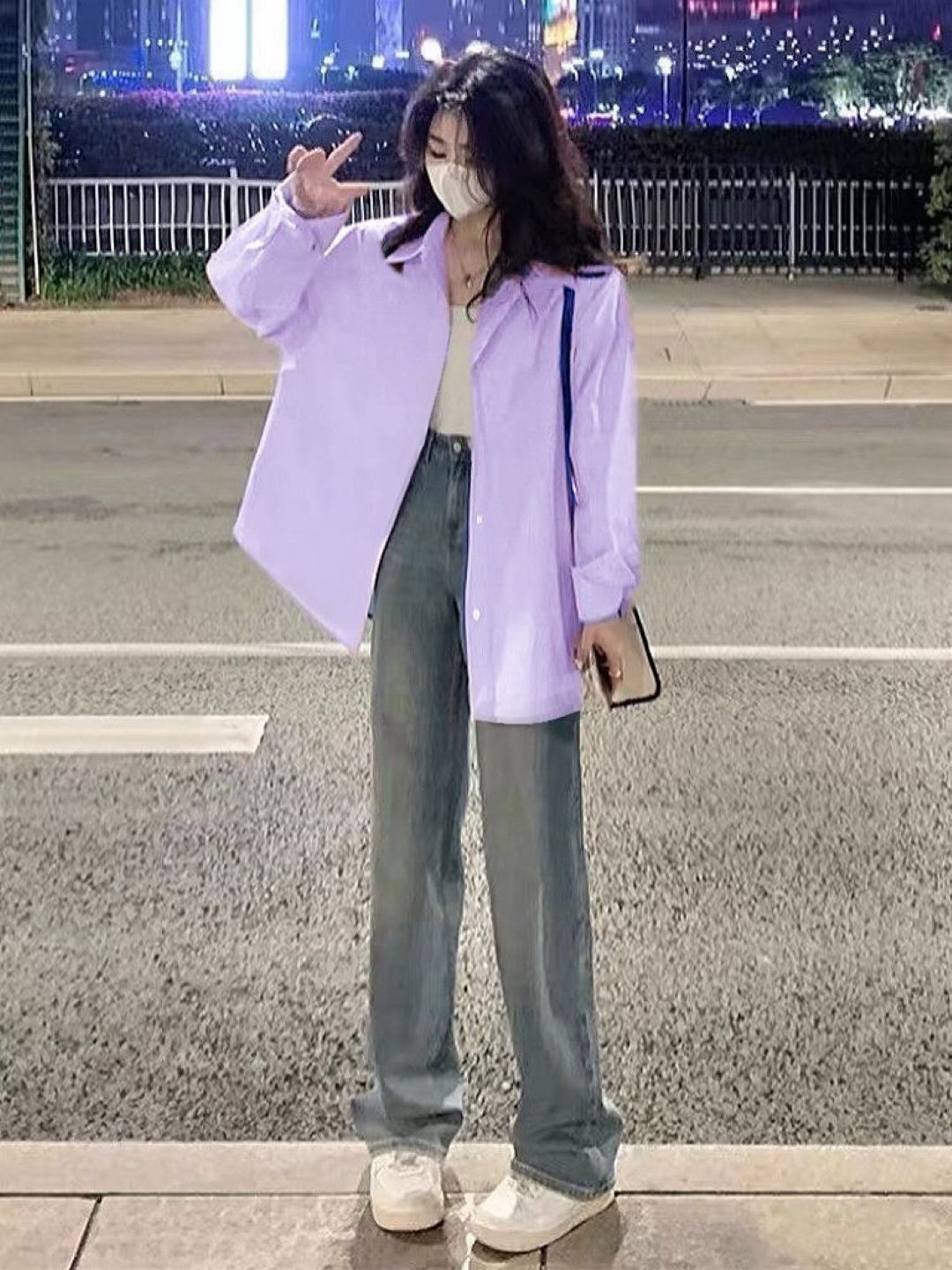 

HERE&NOW Women Comfort Opaque Casual Shirt, Purple