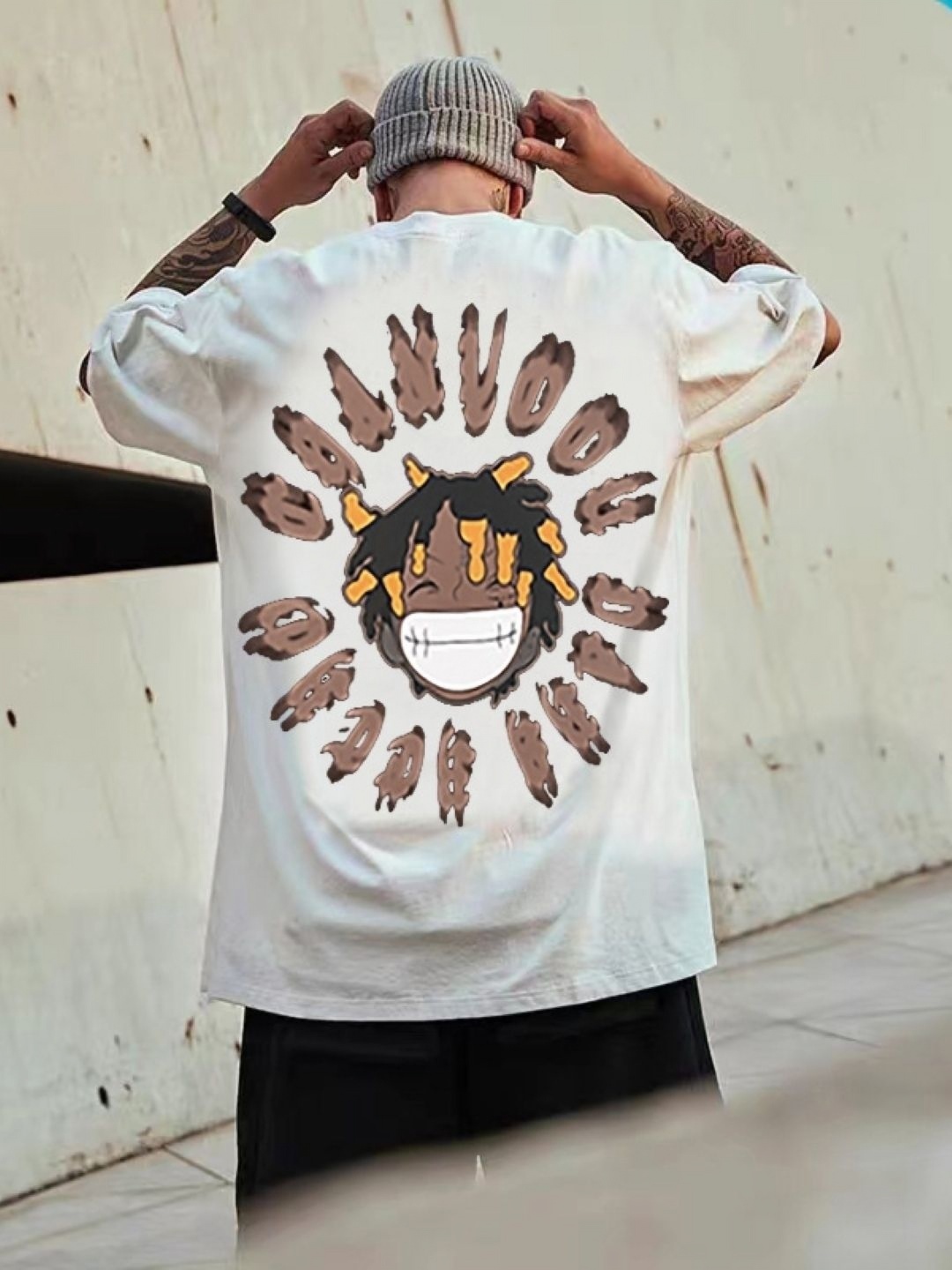 

KPOP Men Printed T-shirt, White