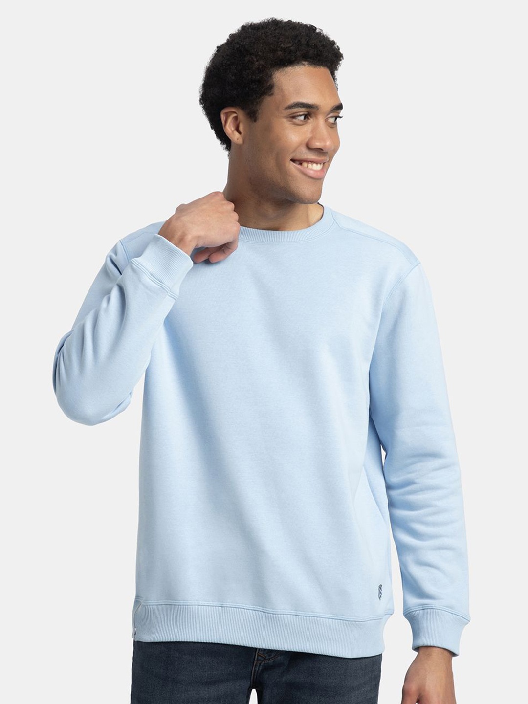 

Jockey Super Combed Cotton Rich Fleece Sweatshirt with Stay Warm Technology - US92, Blue