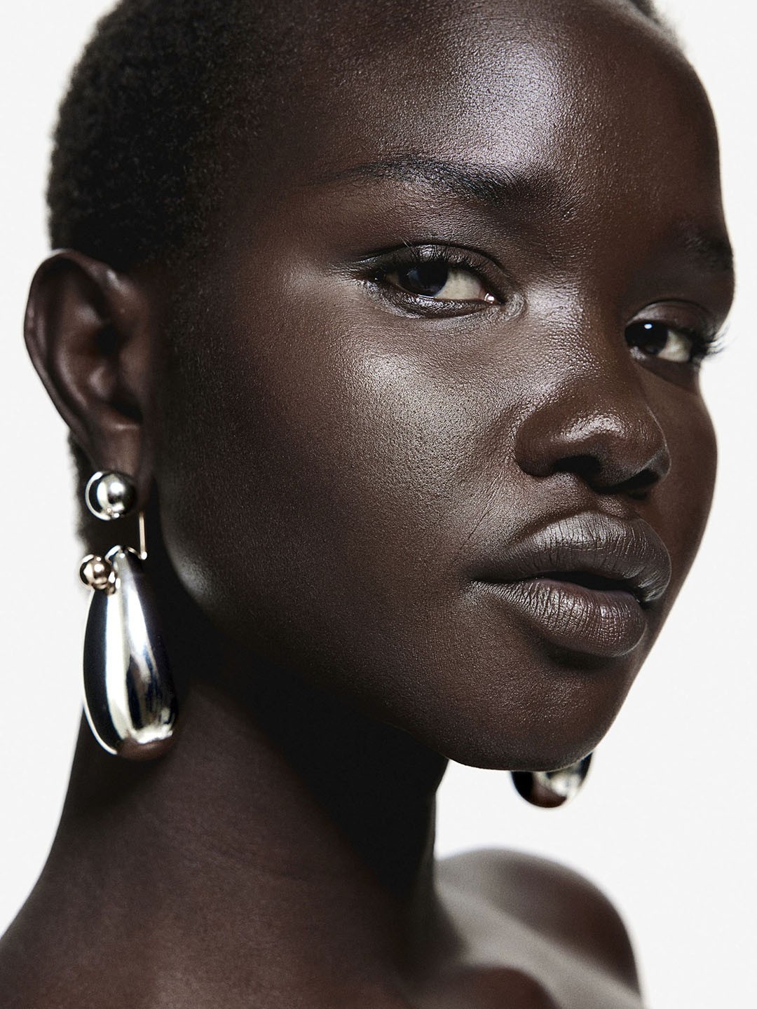

H&M Front & Back Statement Earrings, Silver