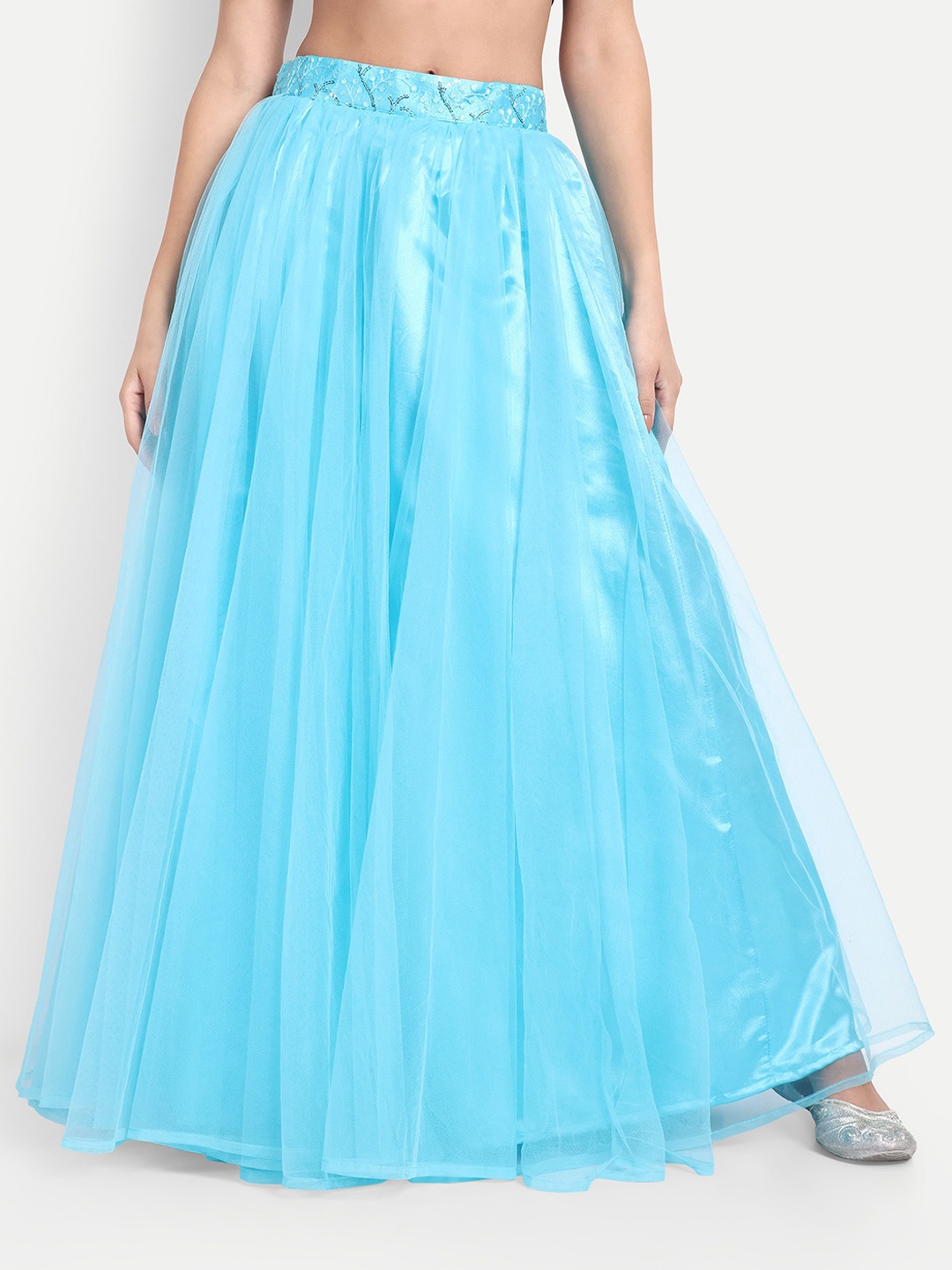 

TILISM Women Flared Maxi Skirts, Blue