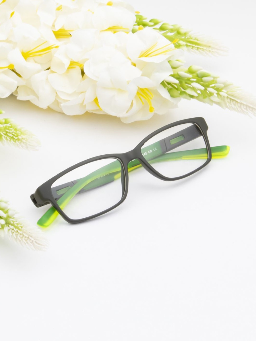 

Ted Smith Unisex Full Rim Rectangle Frames, Black