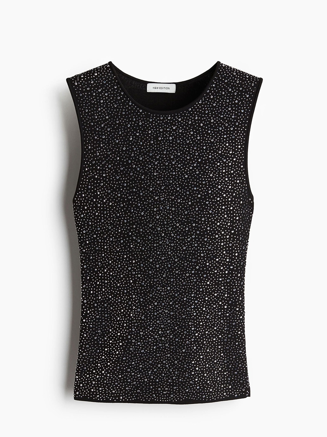 

H&M Women Rhinestone-Embellished Vest Top, Black