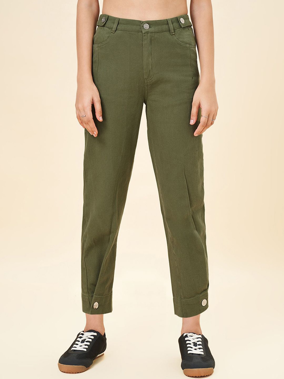 

Coolsters by Pantaloons Girls Cotton Regular Fit Joggers, Olive