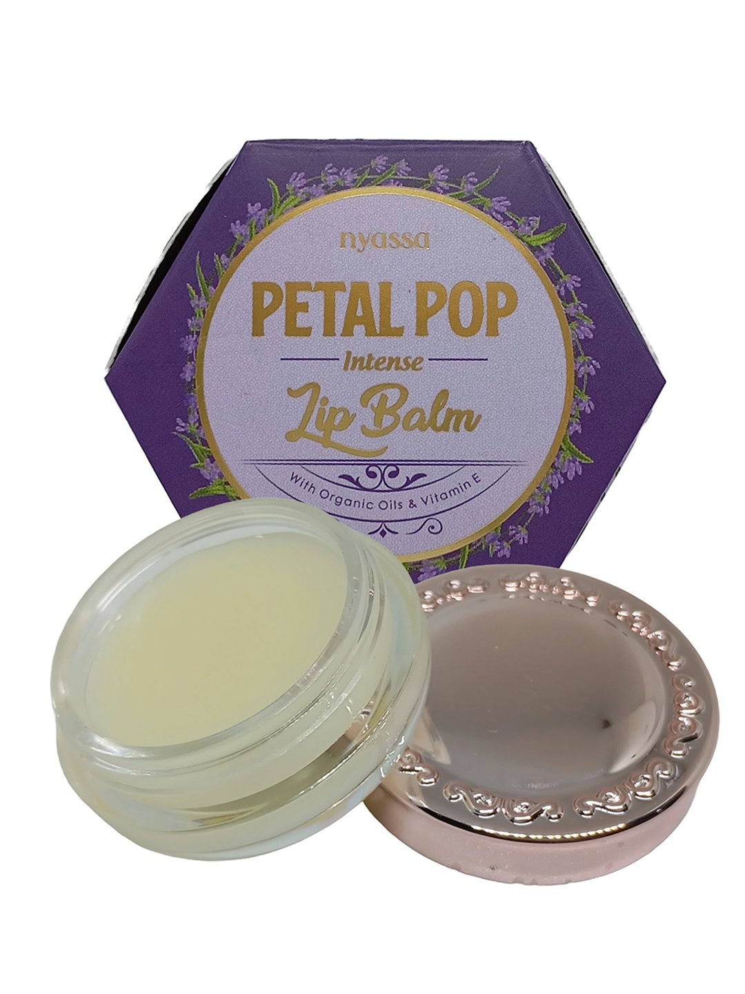 

Nyassa Petal Pop Intense Lip Balm With Organic Oil & Vitamin E - 10 g, Purple