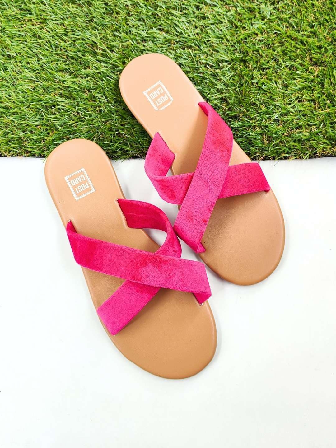 

POSTCARD Women Open Toe Flats, Pink