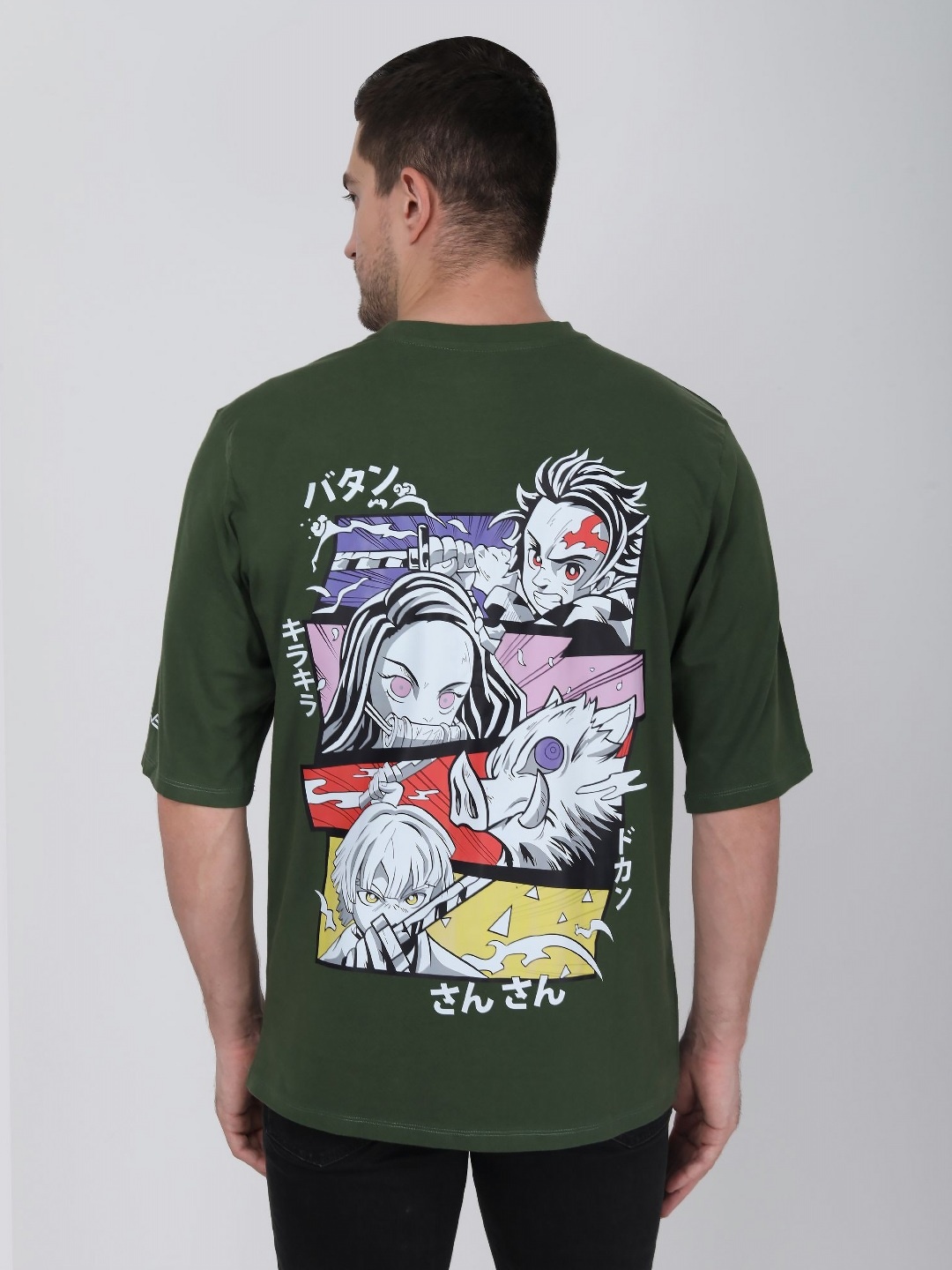 

M7 EMPIRE Men Printed Applique T-shirt, Green