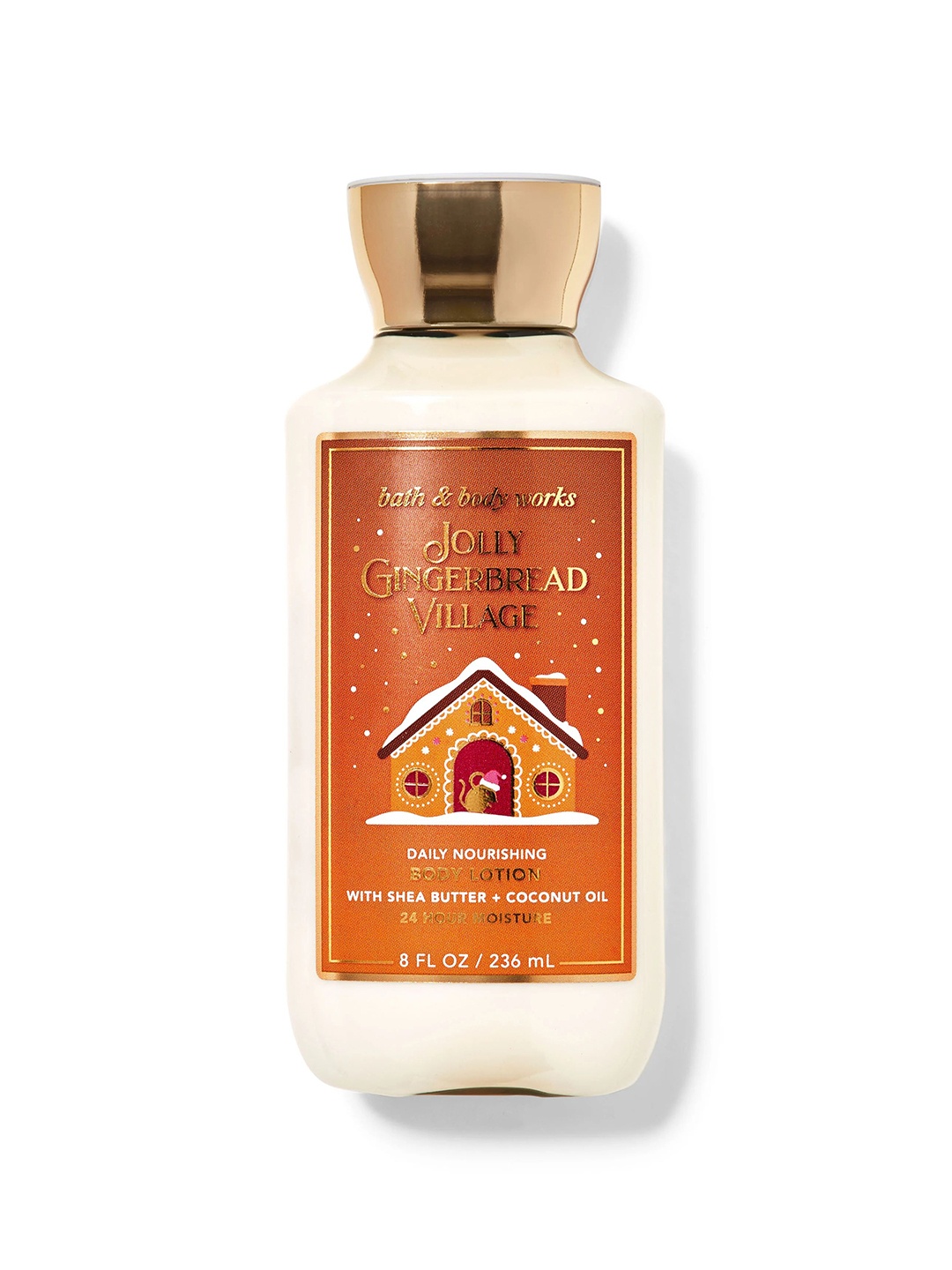 

Bath & Body Works Jolly Gingerbread Village Daily Nourishing Body Lotion - 236ml, Gold