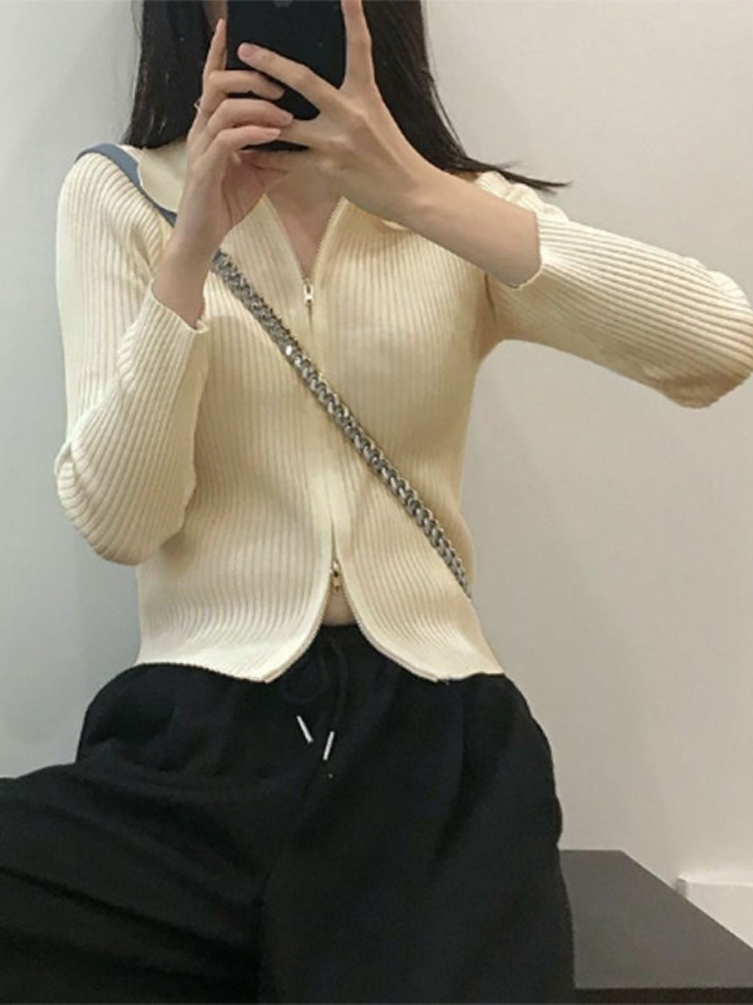 

HERE&NOW Women V-Neck Cardigan, Cream