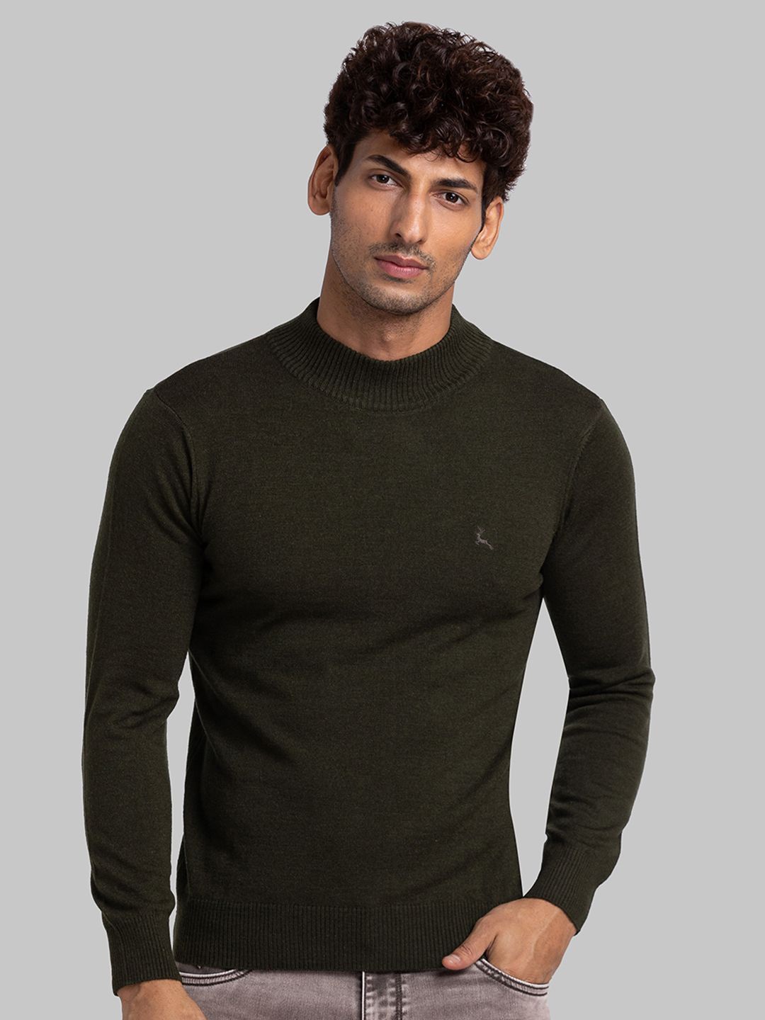 

Parx Men Pullover Sweater, Olive