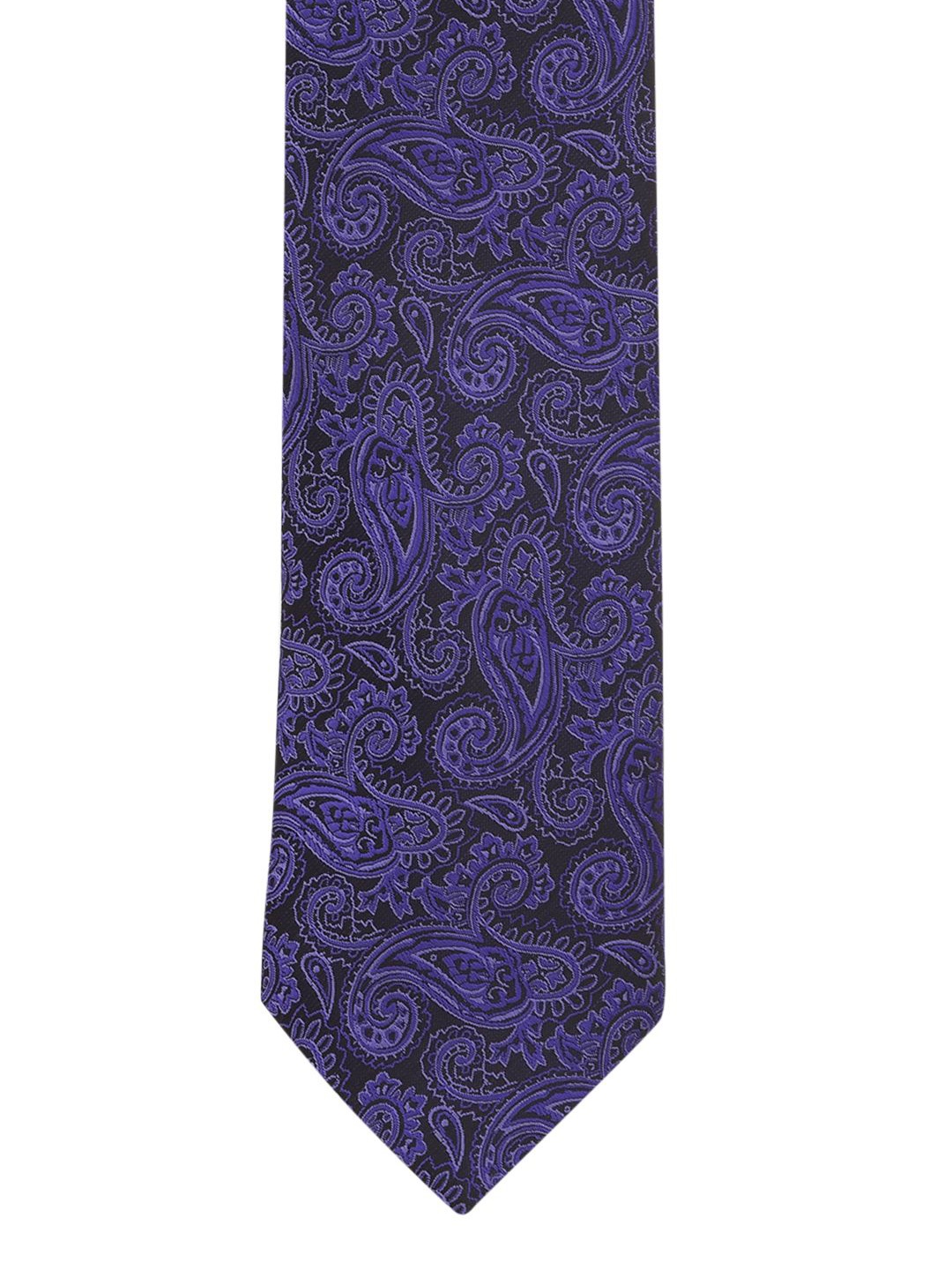 

Cazzano Men Floral Printed Broad Tie, Purple