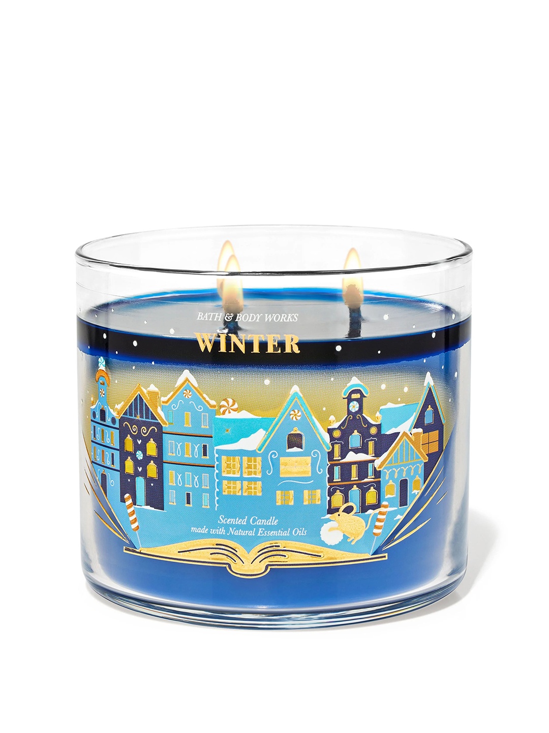 

Bath & Body Works Winter Scented 3-Wick Candle - 411g, Blue