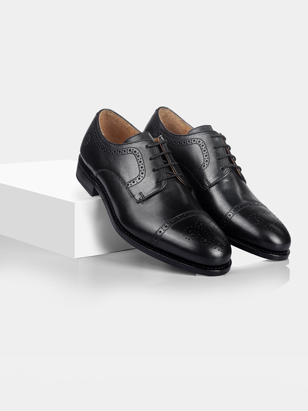 

LA MARCA Men Lace-Ups Formal Brogues, Black