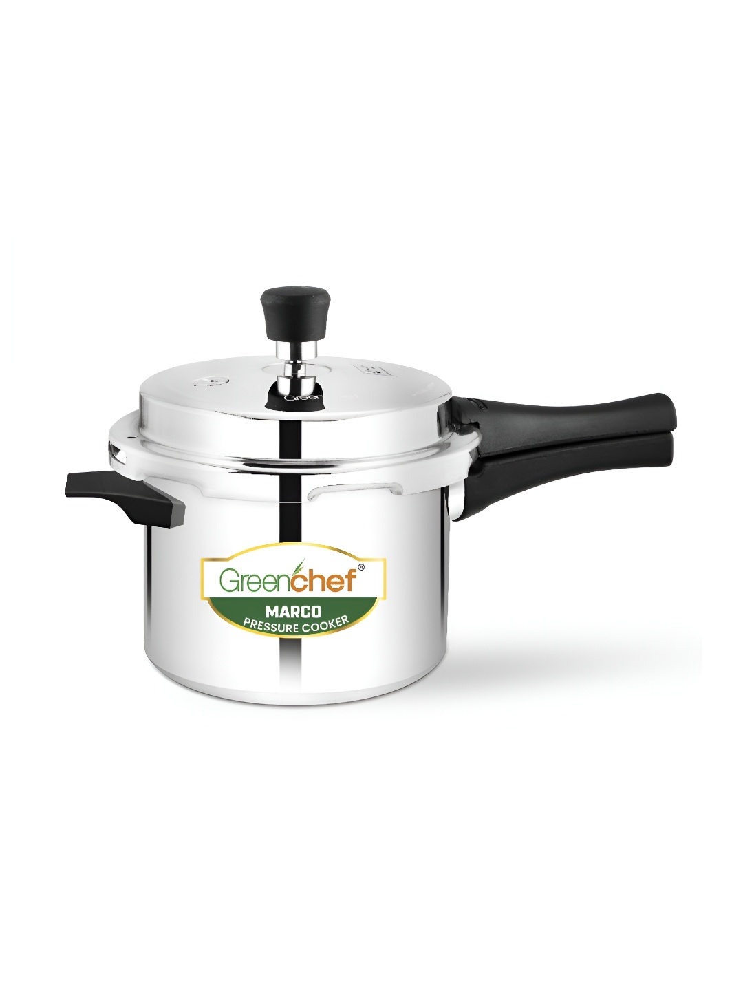 

Greenchef Silver-Toned Aluminium Dishwasher Safe Marco Pressure Cooker 5L