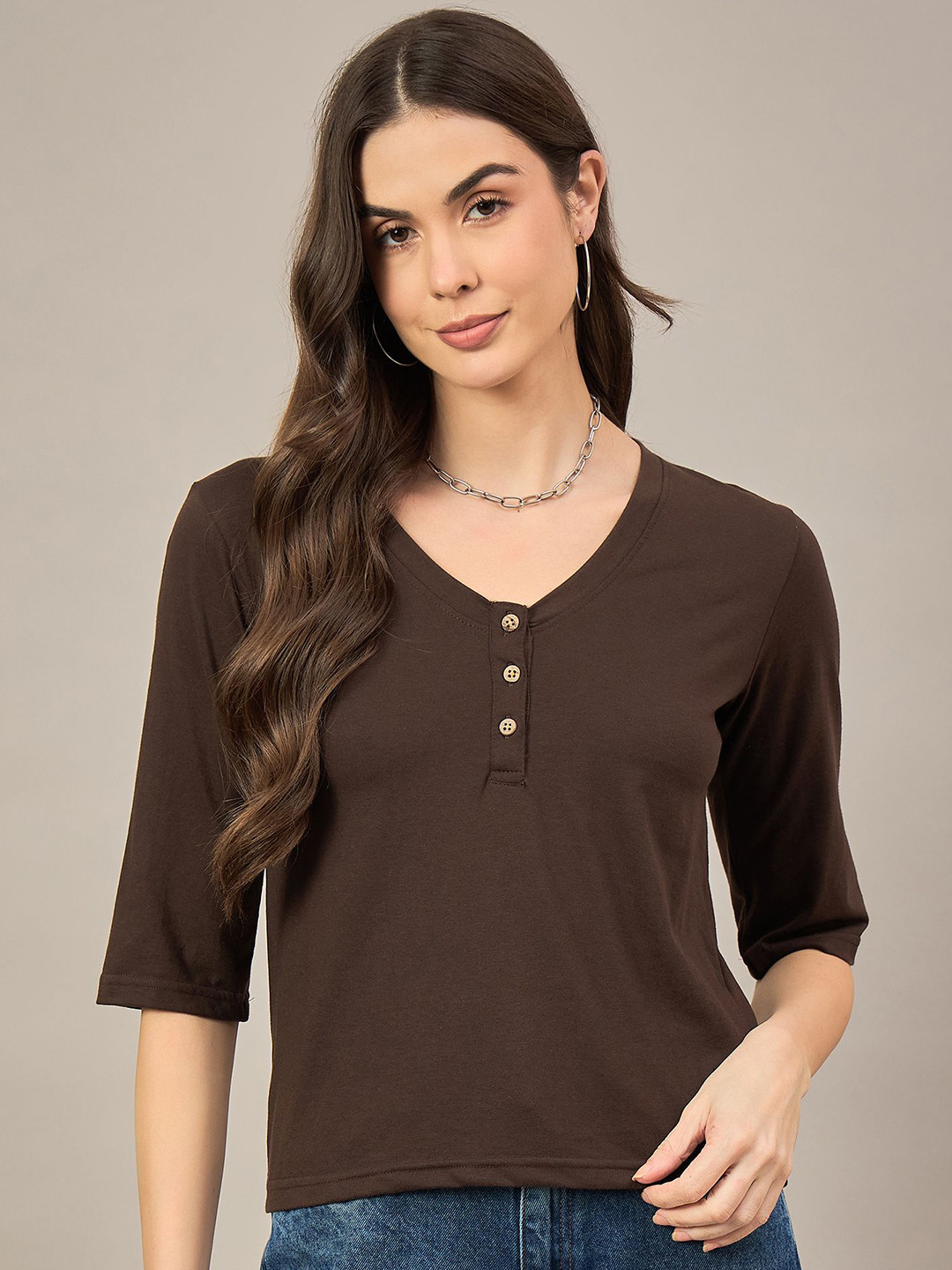 

The Roadster Lifestyle Co. Cotton T-Shirt, Brown