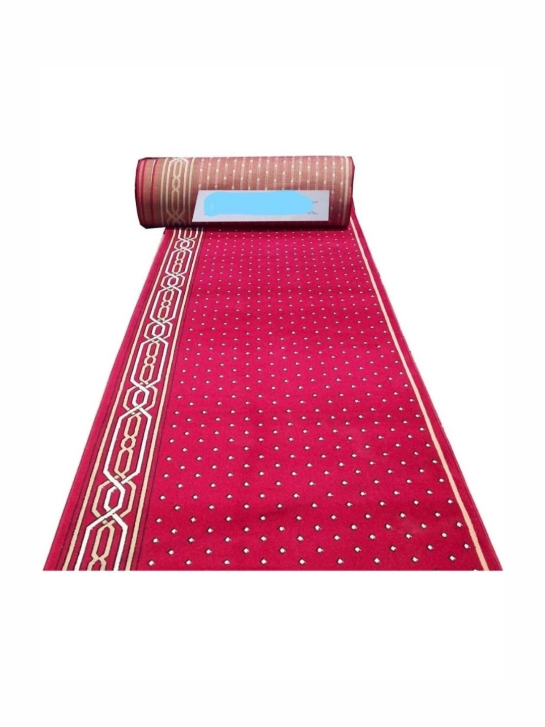 

Samjeeda Handloom carpets Black Geometric Anti-Skid Polyester Carpet