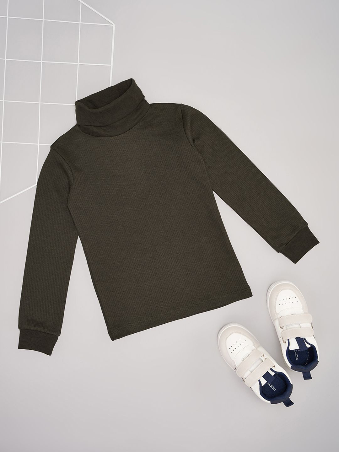 

Pantaloons Junior Boys Long Sleeves Thermal Top, Olive