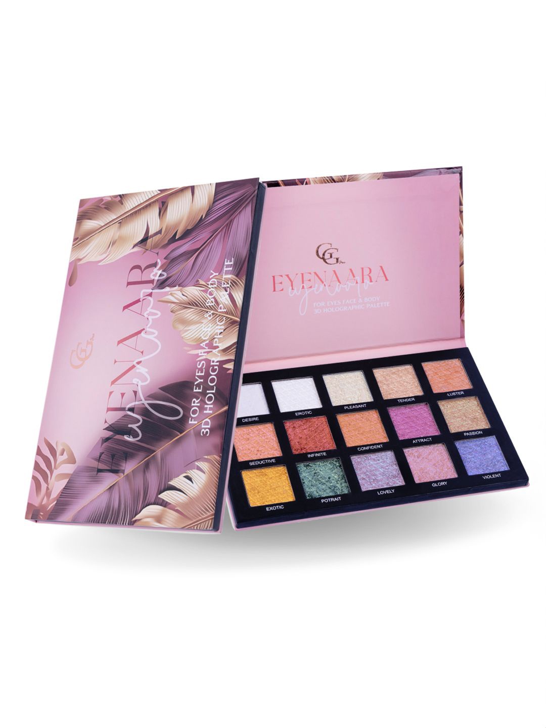 

Gorgeous Girl Eyenara 2-In-1 3D Holographic Highlighter & Eyeshadow Palette - 75 g, Red