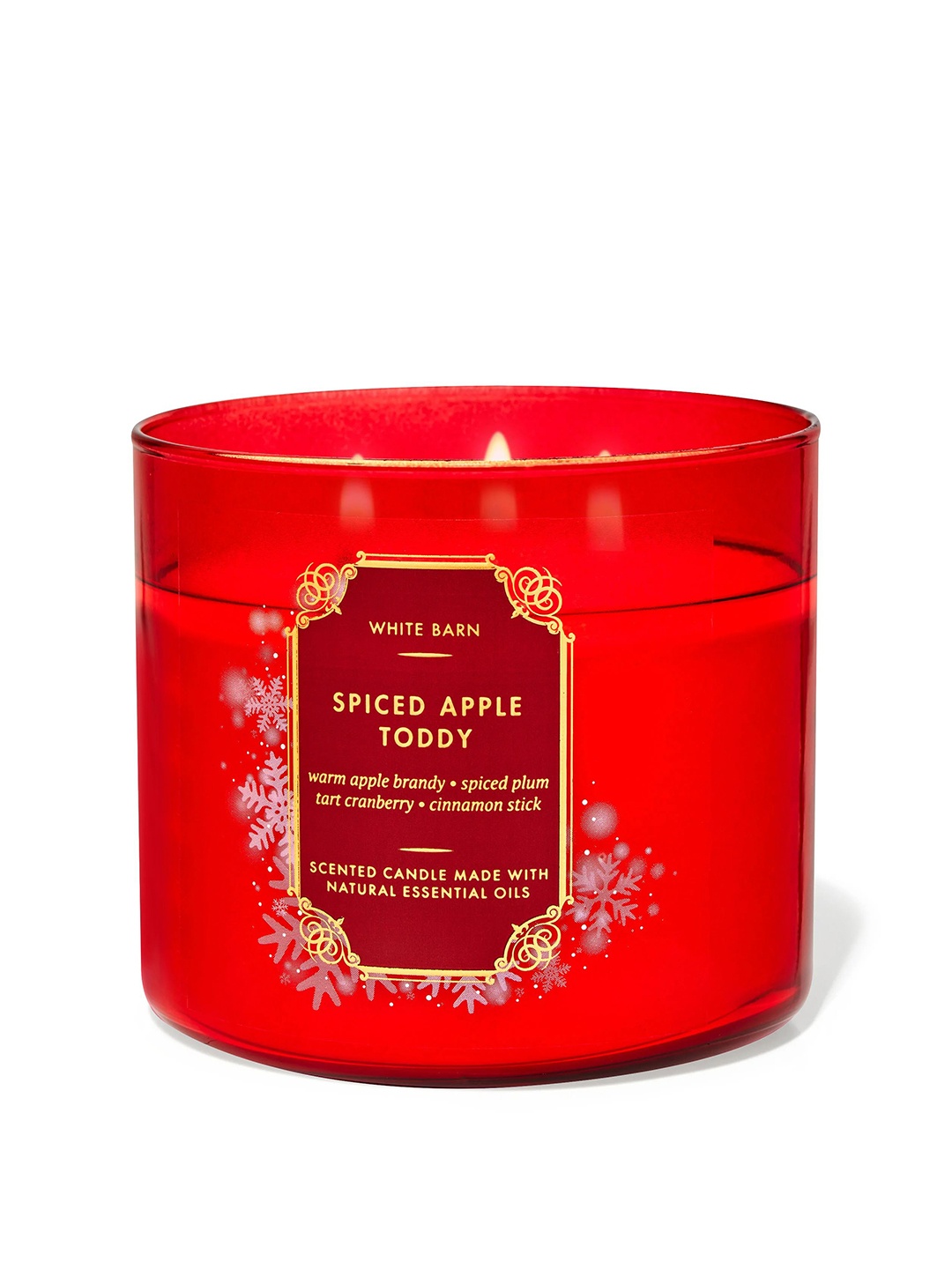 

Bath & Body Works Spiced Apple Toddy 3-Wick Candle - 411 g, Red