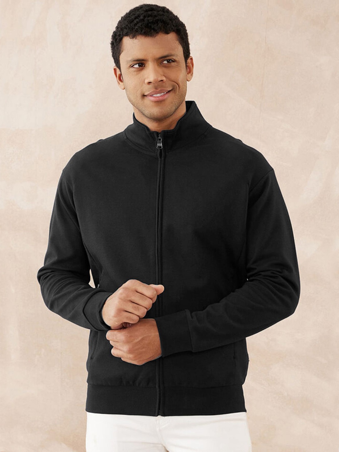 

AUSK Men Fleece Lightweight Bomber Jacket, Black