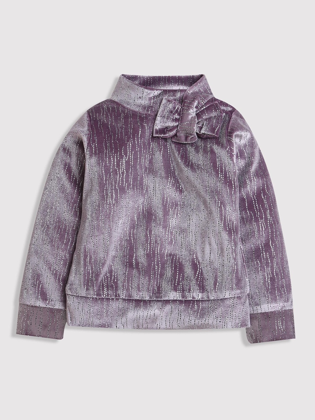 

Tiny Girl Self Design Long Sleeves Top, Purple