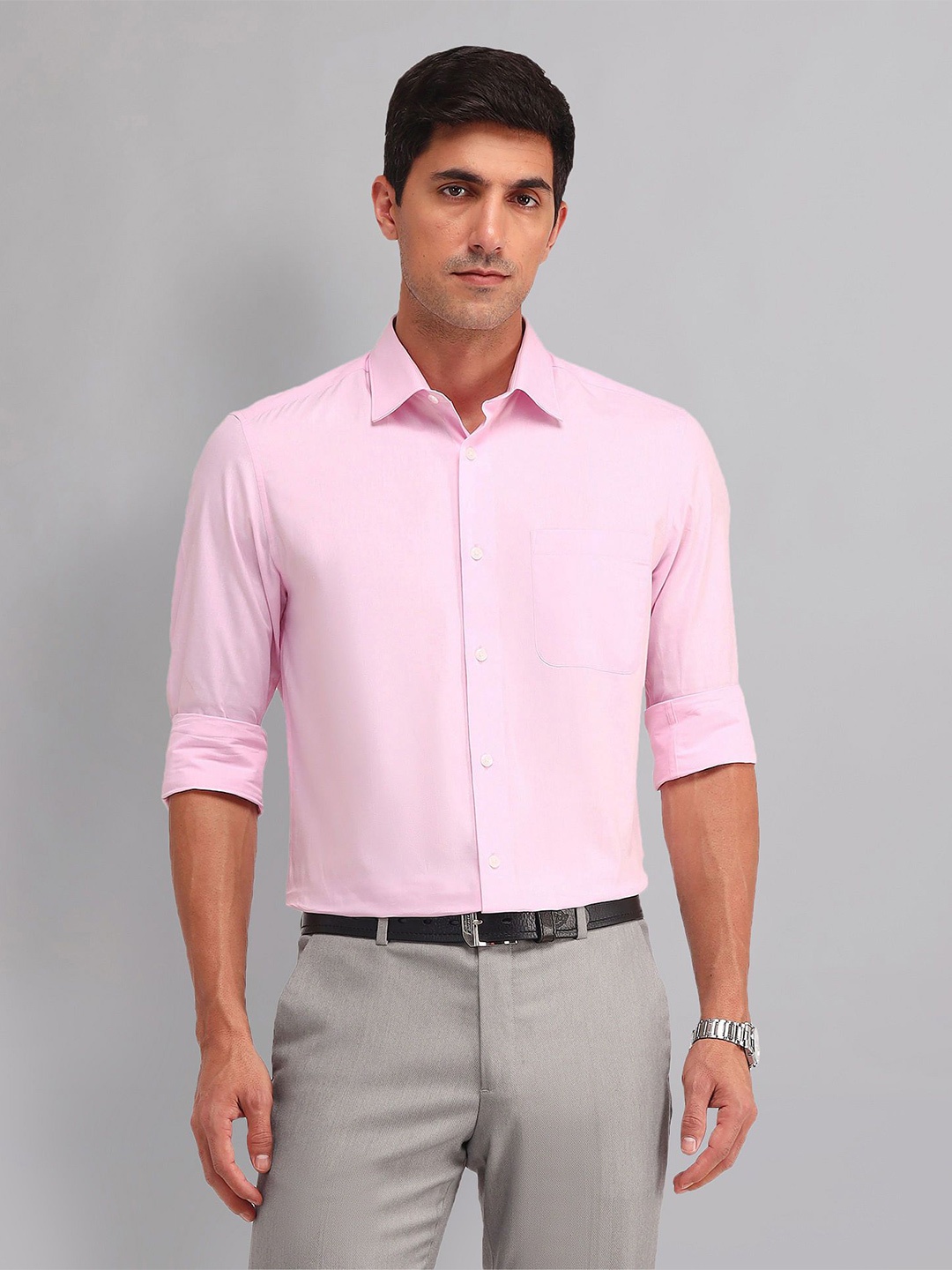 

AD By Arvind Men Opaque Striped Casual Shirt, Pink