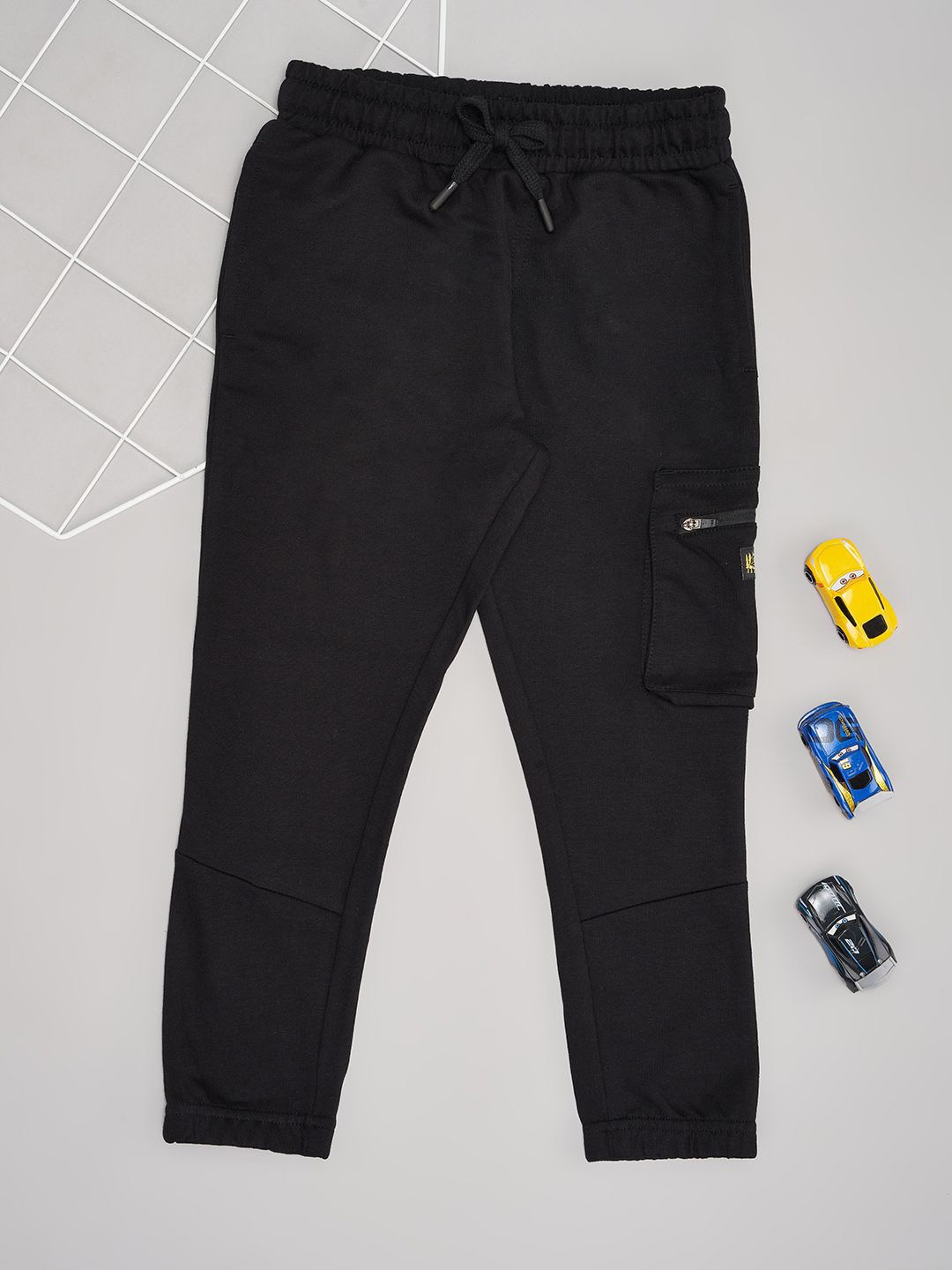 

Pantaloons Junior Boys Cotton Relaxed-Fit Track Pants, Black