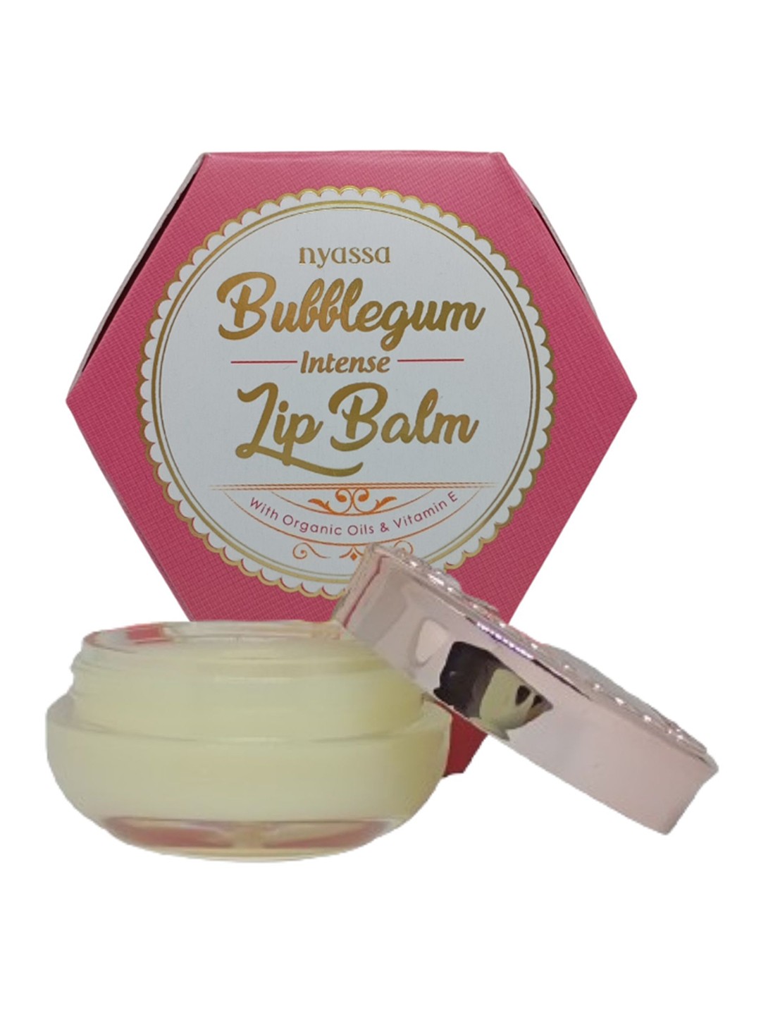 

Nyassa Bubblegum Intense Lip Balm With Organic Oil & Vitamin E - 10 g, Pink