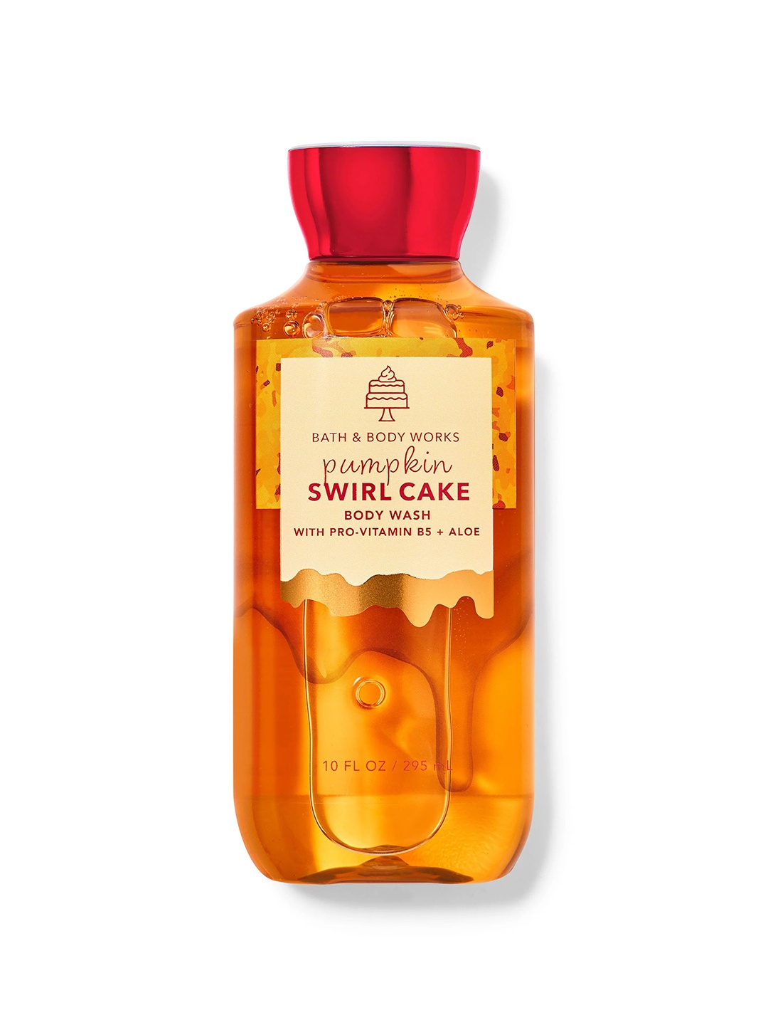 

Bath & Body Works Pumpkin Swirl Cake Body Wash with Pro-Vitamins B5 & Aloe - 295 ml, Orange