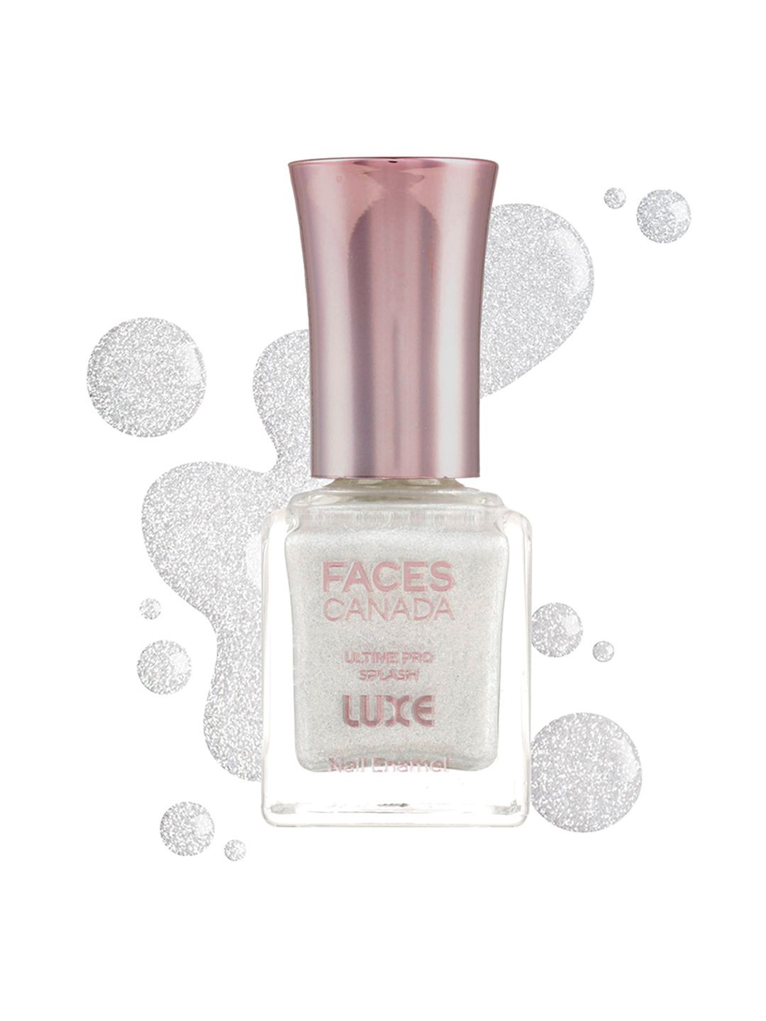 

FACES CANADA Ultime Pro Splash Luxe Nail Enamel 12ml - Glitter Girl L42, Off white