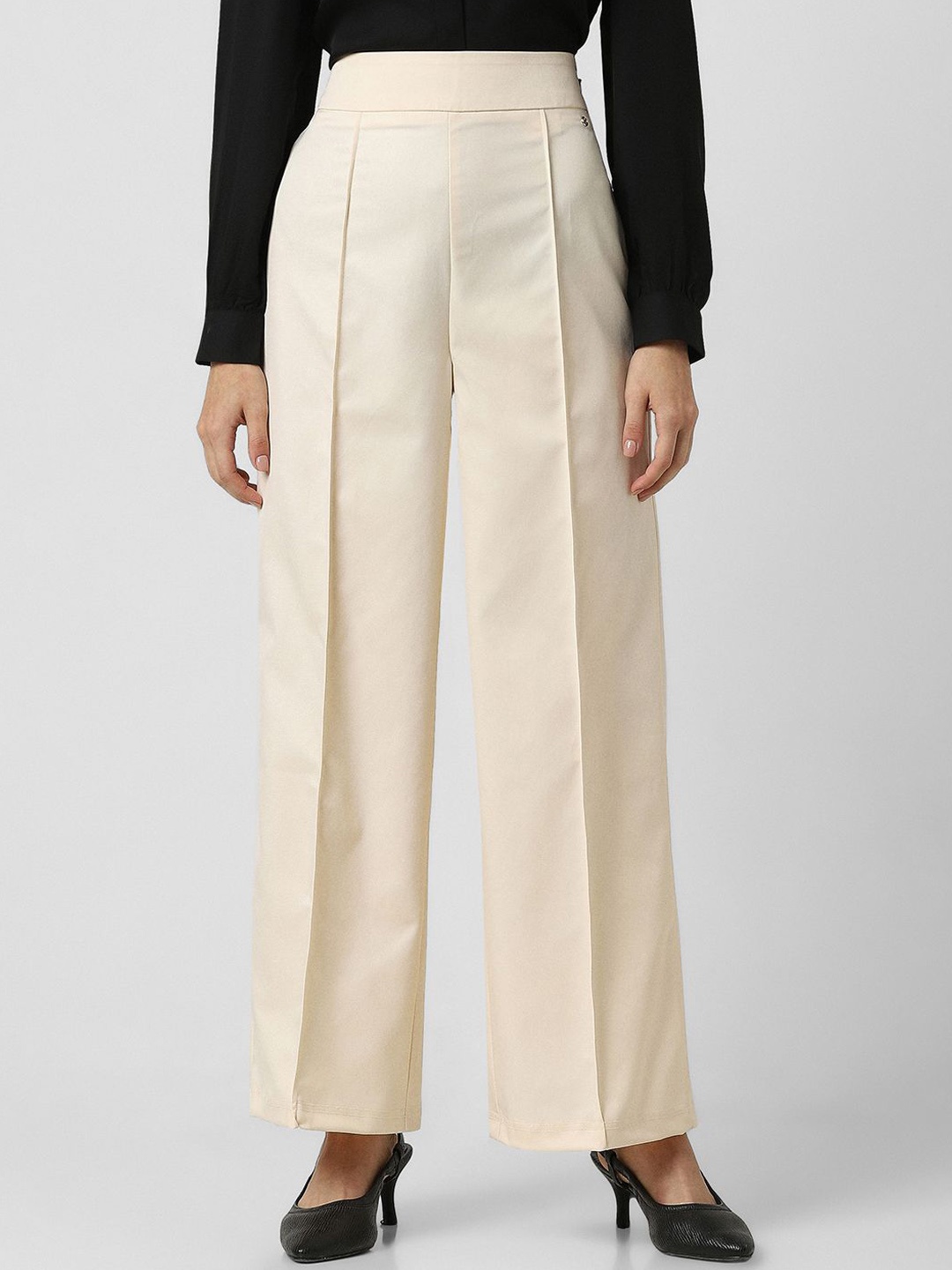 

Van Heusen Woman Women Regular Fit Trousers, Beige