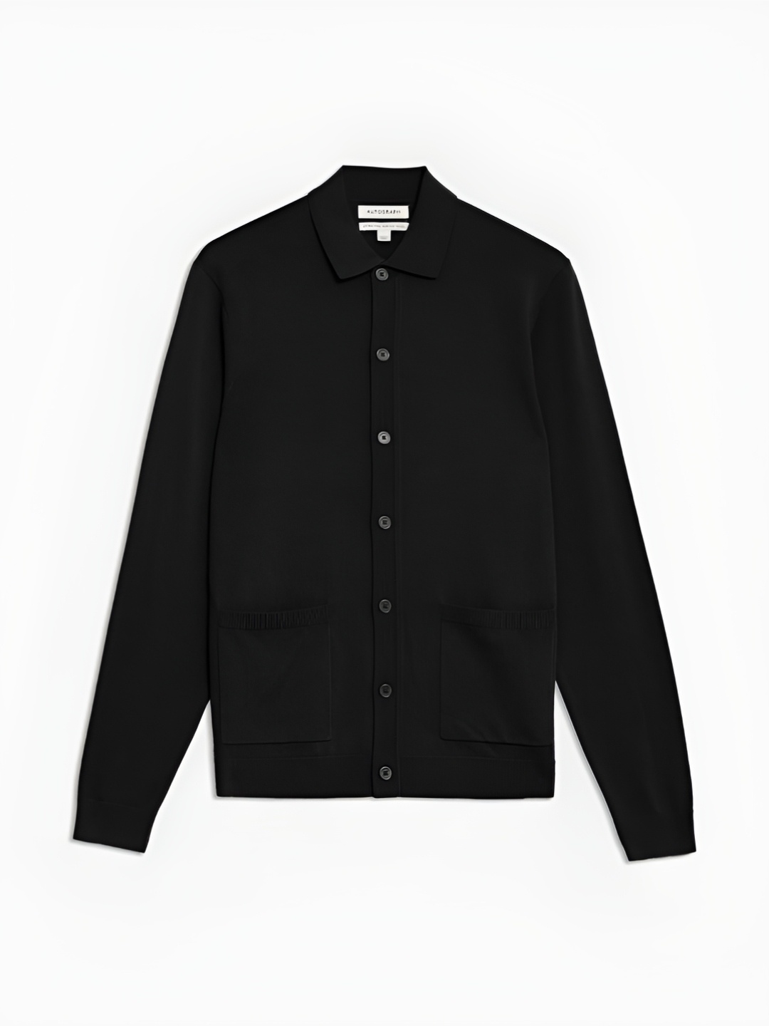 

Marks & Spencer Men Polo Collar Woollen Pockets T-shirt, Black