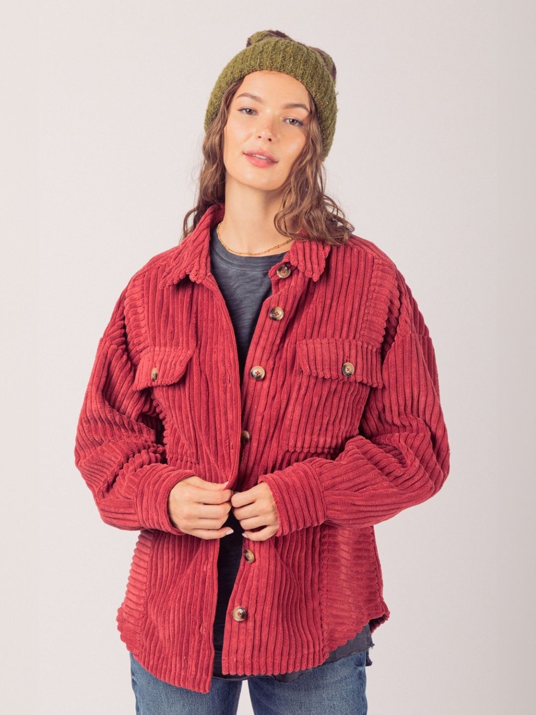 

HERE&NOW Women Original Opaque Party Shirt, Red