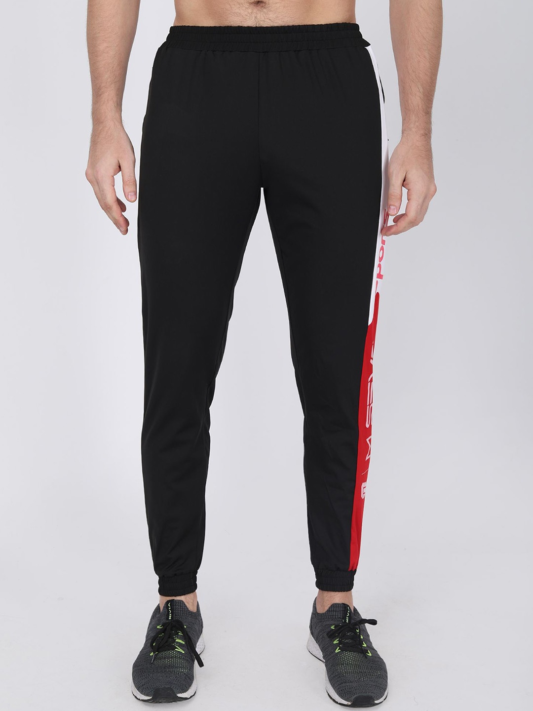 

M7 EMPIRE Men Typography Printed Joggers, Black