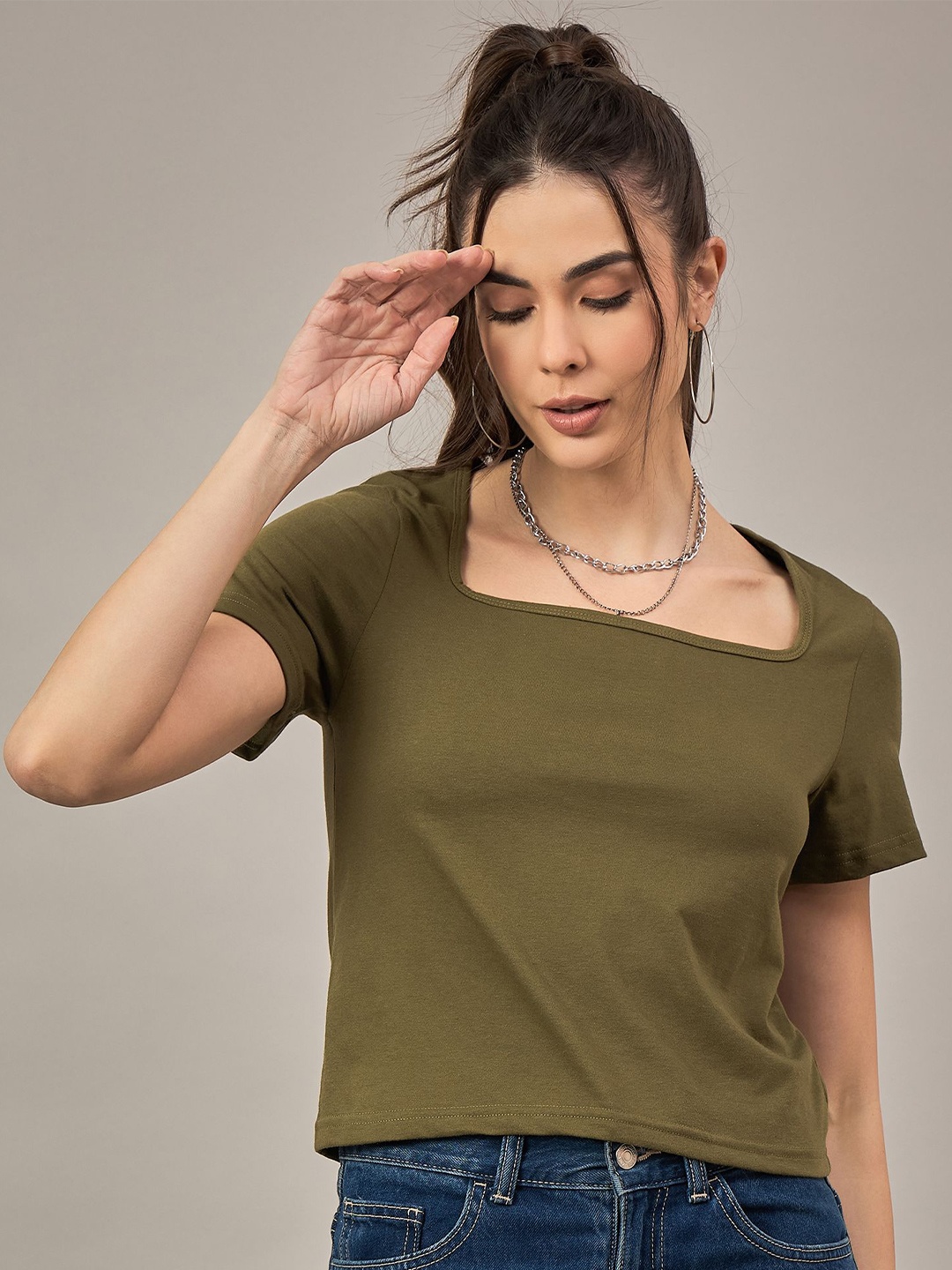 

The Roadster Lifestyle Co. Cotton T-Shirt, Olive