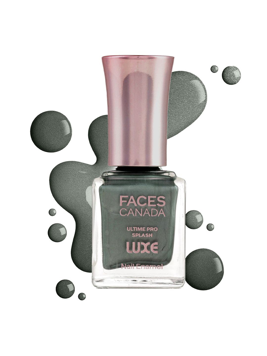 

FACES CANADA Ultime Pro Splash Luxe Nail Enamel 12ml - Jade Mist L37, Black