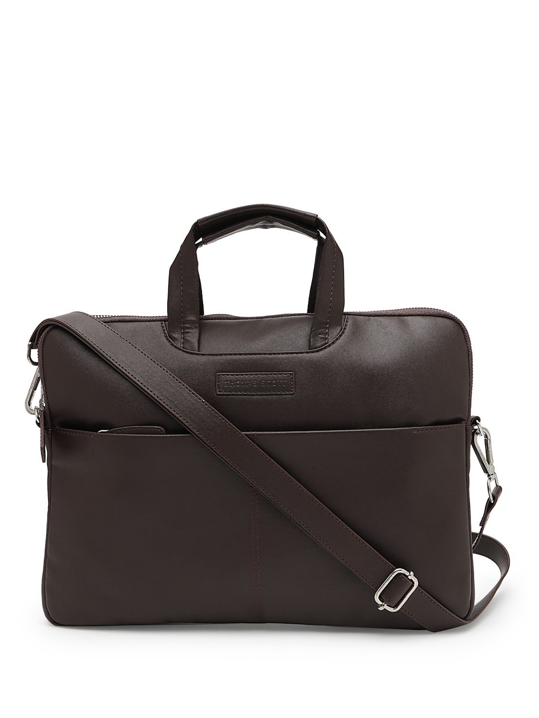 

Thomas Scott Men Detachable Sling Strap Laptop Bag, Coffee brown